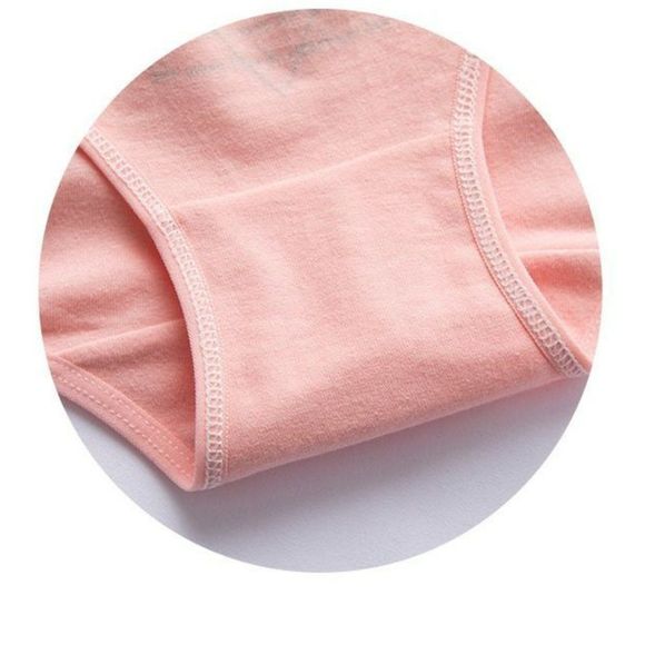 Pink Cotton Bikini Underwear with Lace 6pk | Women Lolita Kitty Bunny Panties - Picture 4 of 5